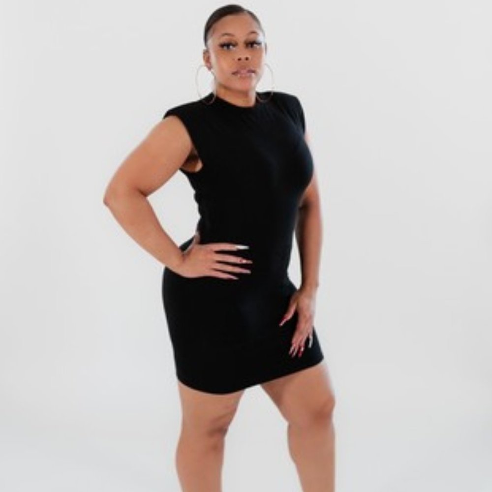Black  Sleeveless Dress